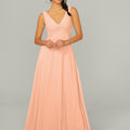Knotted Bodice Chiffon Bridesmaid Dress Madeline Gardner