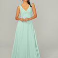 Knotted Bodice Chiffon Bridesmaid Dress Madeline Gardner