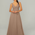 Knotted Bodice Chiffon Bridesmaid Dress Madeline Gardner