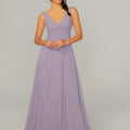 Knotted Bodice Chiffon Bridesmaid Dress Madeline Gardner