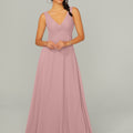 Knotted Bodice Chiffon Bridesmaid Dress Madeline Gardner