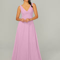 Knotted Bodice Chiffon Bridesmaid Dress Madeline Gardner