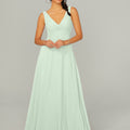 Knotted Bodice Chiffon Bridesmaid Dress Madeline Gardner
