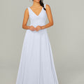 Knotted Bodice Chiffon Bridesmaid Dress Madeline Gardner