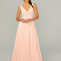 Knotted Bodice Chiffon Bridesmaid Dress Madeline Gardner