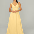 Knotted Bodice Chiffon Bridesmaid Dress Madeline Gardner