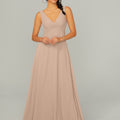 Knotted Bodice Chiffon Bridesmaid Dress Madeline Gardner