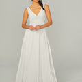 Knotted Bodice Chiffon Bridesmaid Dress Madeline Gardner