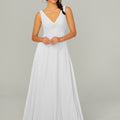 Knotted Bodice Chiffon Bridesmaid Dress Madeline Gardner