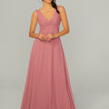 Knotted Bodice Chiffon Bridesmaid Dress Madeline Gardner
