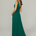 V Neck Chiffon Bridesmaid Dress with Front Skirt Slit Madeline Gardner
