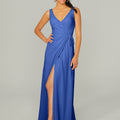 V Neck Chiffon Bridesmaid Dress with Front Skirt Slit Madeline Gardner