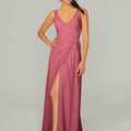 V Neck Chiffon Bridesmaid Dress with Front Skirt Slit Madeline Gardner