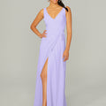 V Neck Chiffon Bridesmaid Dress with Front Skirt Slit Madeline Gardner
