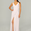 V Neck Chiffon Bridesmaid Dress with Front Skirt Slit Madeline Gardner