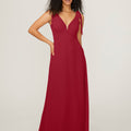 Chiffon Bridesmaid Dress with Tied Straps Madeline Gardner