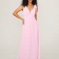 Chiffon Bridesmaid Dress with Tied Straps Madeline Gardner