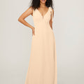 Chiffon Bridesmaid Dress with Tied Straps Madeline Gardner