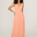 Chiffon Bridesmaid Dress with Tied Straps Madeline Gardner