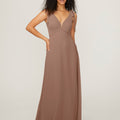 Chiffon Bridesmaid Dress with Tied Straps Madeline Gardner