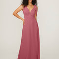 Chiffon Bridesmaid Dress with Tied Straps Madeline Gardner