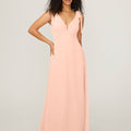 Chiffon Bridesmaid Dress with Tied Straps Madeline Gardner