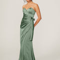 Wrap Skirt Silky Satin Bridesmaid Dress Madeline Gardner