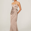 Wrap Skirt Silky Satin Bridesmaid Dress Madeline Gardner