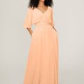 Chiffon Bridesmaid Dress with Ruched Waist Madeline Gardner