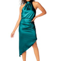 Silky Satin Bridesmaid Dress with Asymmetric Skirt Madeline Gardner
