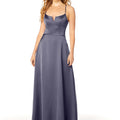 Silky Satin Bridesmaid Dress with Illusion Back Madeline Gardner