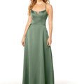 Silky Satin Bridesmaid Dress with Illusion Back Madeline Gardner
