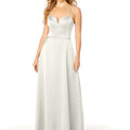 Silky Satin Bridesmaid Dress with Illusion Back Madeline Gardner