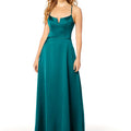 Silky Satin Bridesmaid Dress with Illusion Back Madeline Gardner