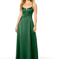 Silky Satin Bridesmaid Dress with Illusion Back Madeline Gardner