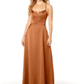 Silky Satin Bridesmaid Dress with Illusion Back Madeline Gardner
