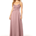 Silky Satin Bridesmaid Dress with Illusion Back Madeline Gardner