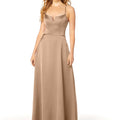 Silky Satin Bridesmaid Dress with Illusion Back Madeline Gardner