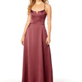 Silky Satin Bridesmaid Dress with Illusion Back Madeline Gardner