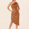 Asymmetric Midi Bridesmaids Dress Madeline Gardner