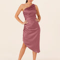 Asymmetric Midi Bridesmaids Dress Madeline Gardner