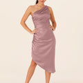 Asymmetric Midi Bridesmaids Dress Madeline Gardner