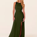 Chiffon Bridesmaid Dress with Leafy Appliqu��s Madeline Gardner