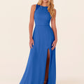 Chiffon Bridesmaid Dress with Leafy Appliqu��s Madeline Gardner