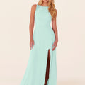 Chiffon Bridesmaid Dress with Leafy Appliqu��s Madeline Gardner