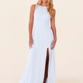 Chiffon Bridesmaid Dress with Leafy Appliqu��s Madeline Gardner