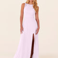 Chiffon Bridesmaid Dress with Leafy Appliqu��s Madeline Gardner