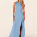 Chiffon Bridesmaid Dress with Leafy Appliqu��s Madeline Gardner