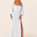 Chiffon Bridesmaid Dress with Bishop Sleeves Madeline Gardner