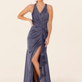 Luxe Satin Bridesmaid Dress with Ruffle Detail Madeline Gardner